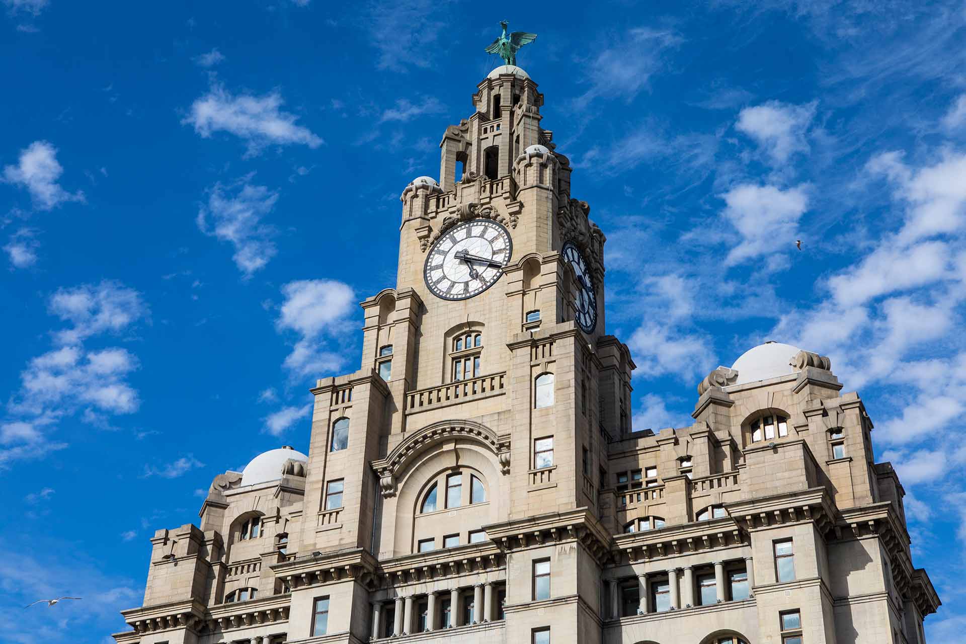 The Royal Liver building in Liverpool.