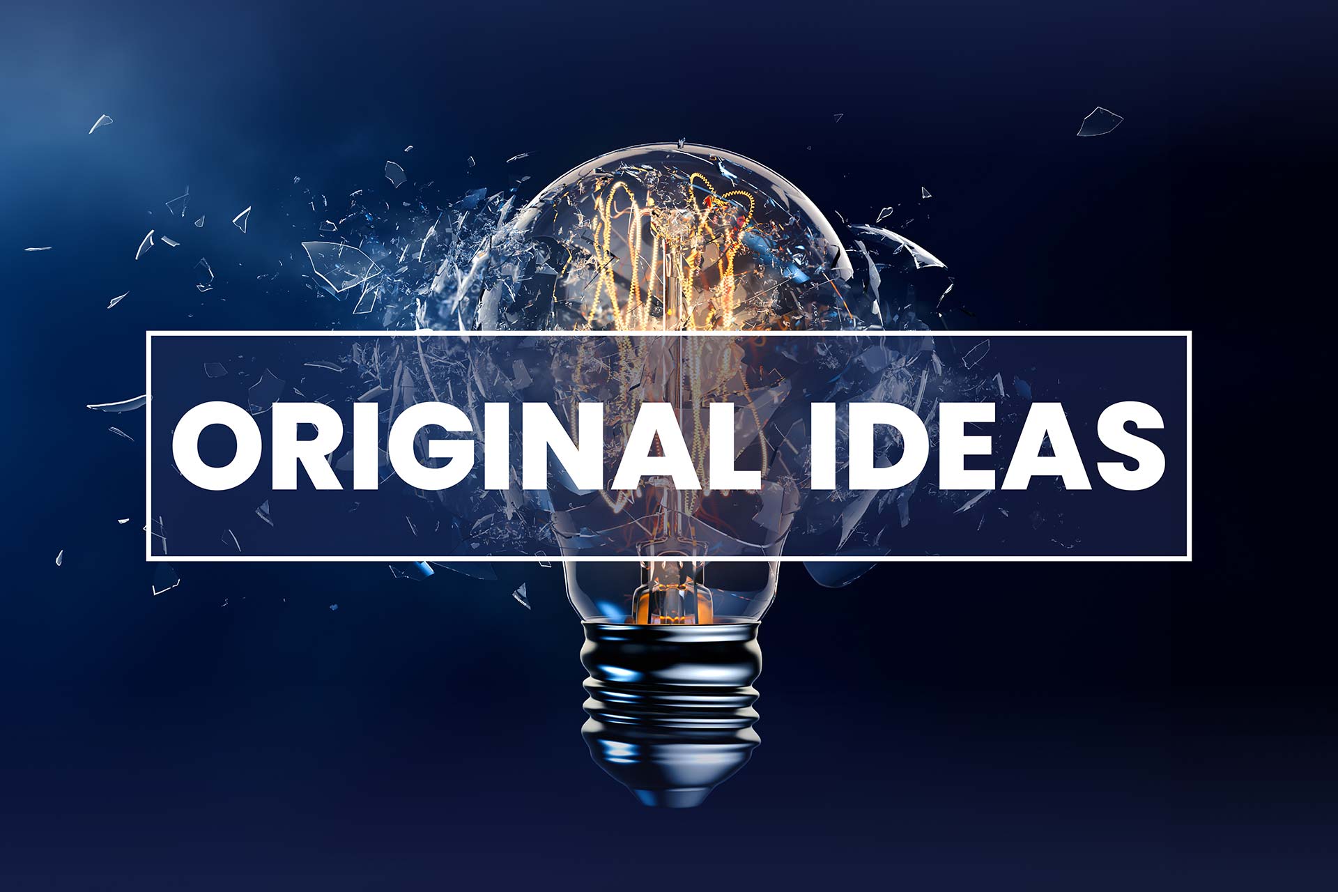 Original Ideas podcast logo featuring a lightbulb.