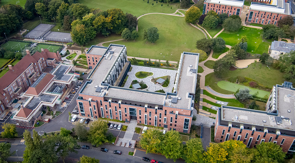 Greenbank student village aerial shot