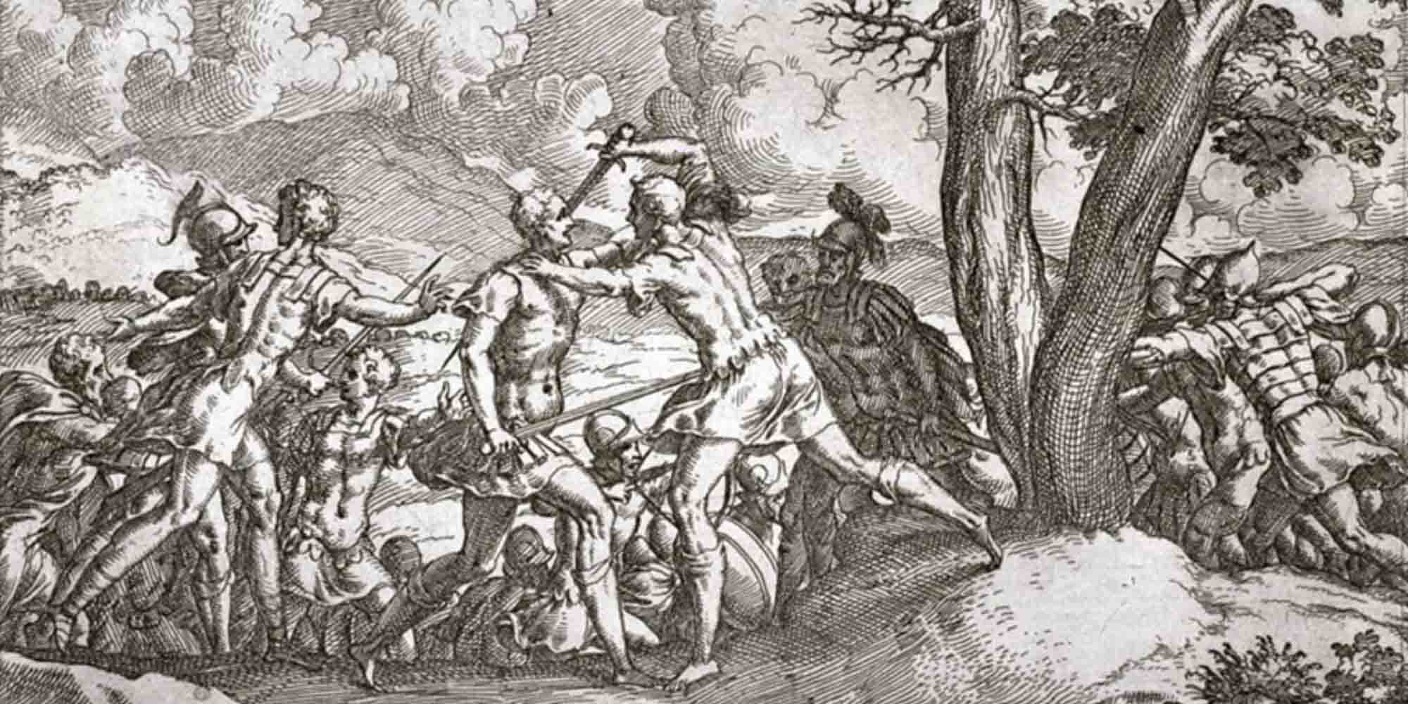 Etching depicting Romulus and Remus