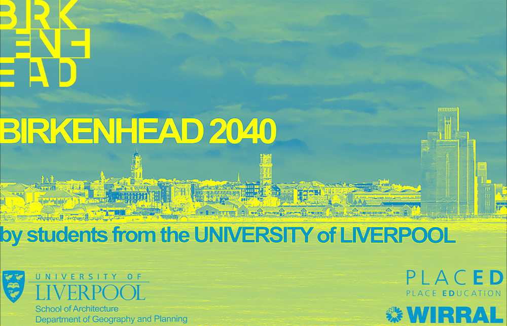 View of Birkenhead waterfront overlayed with the text 