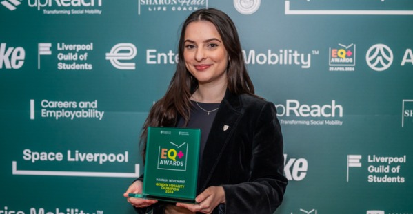 Students receiving awards at the Equality+ Awards ceremony