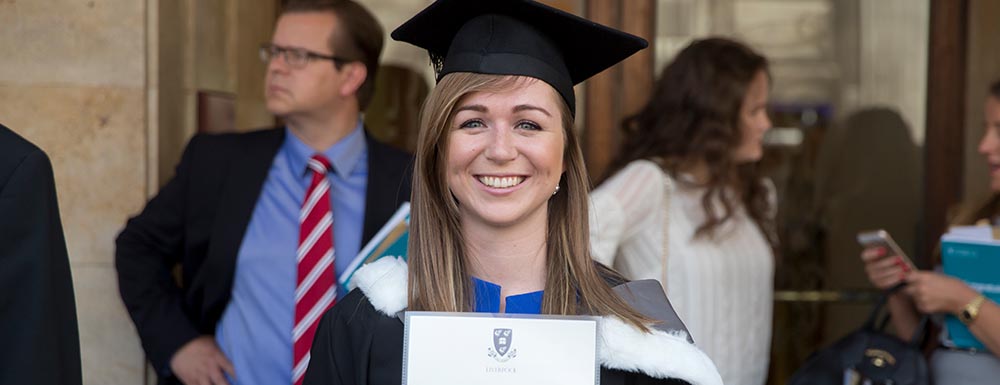 University of Liverpool student graduating