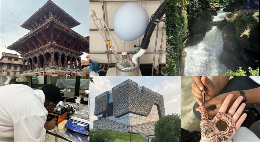 A collage featuring diverse individuals engaged in various project activities, showcasing teamwork and creativity.