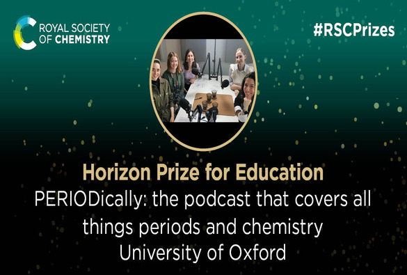 Group of five women seated around a table with microphones, promoting the PERIODically podcast by the University of Oxford.