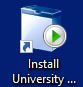 Screenshot of the icon for Install University applications on a desktop pc