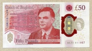£50 showing Alan Turing