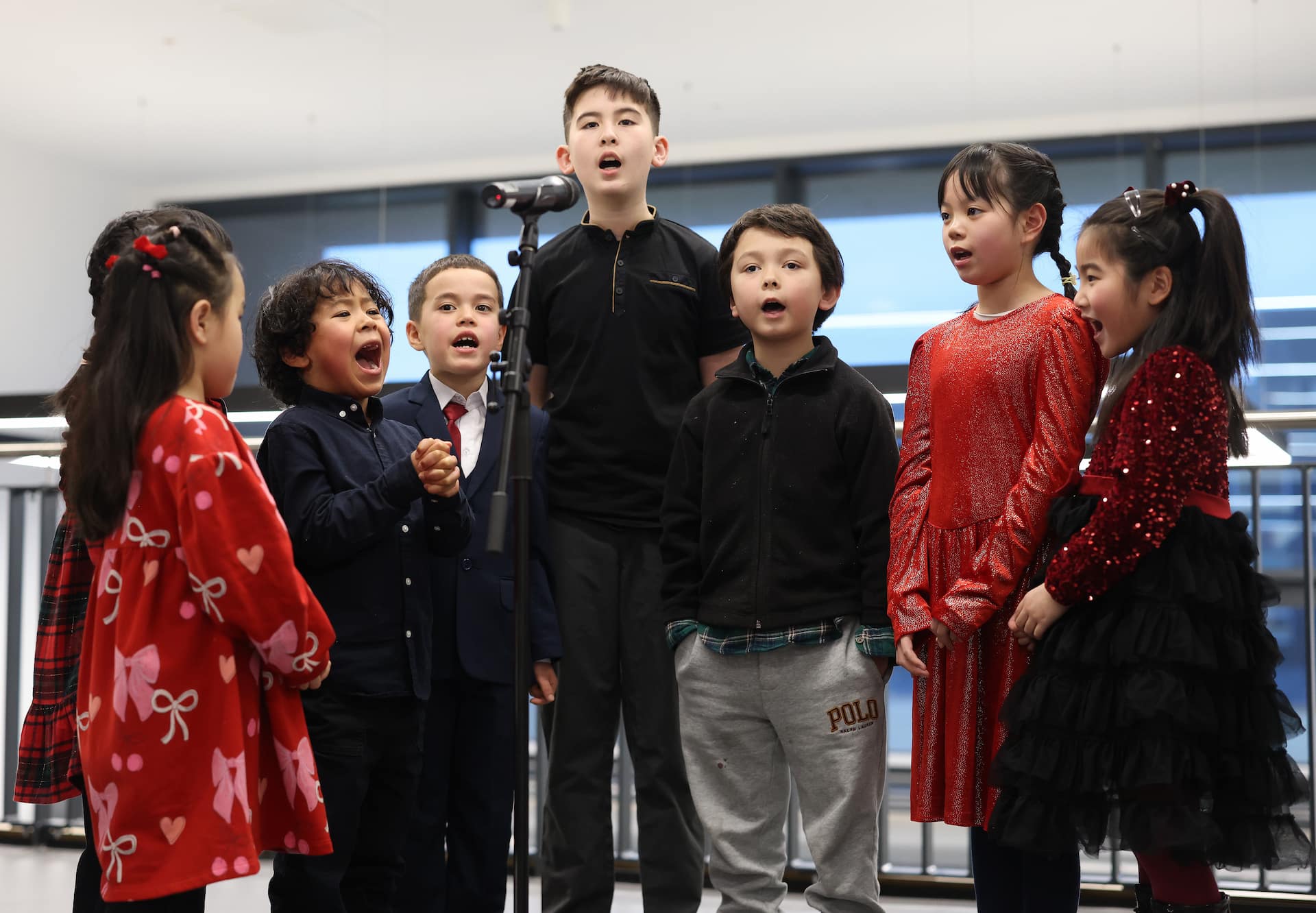 LCI Children’s Choir singing at the VIP pre-show reception.