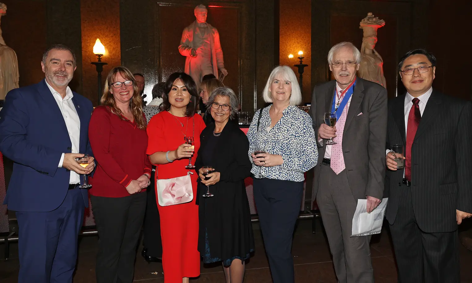 A group of VIPs at the VIP reception in St George's Hall