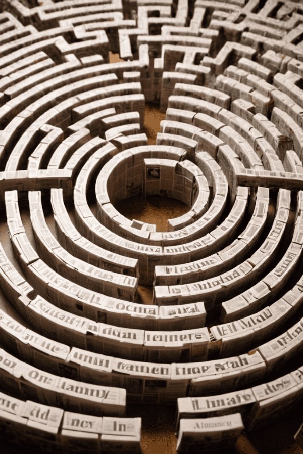 Graphic of a circular maze