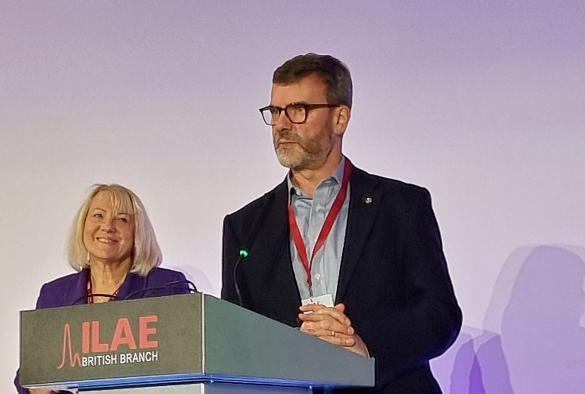 Tony Marson and Rosemarie Pardington presenting at UK ILAE conference