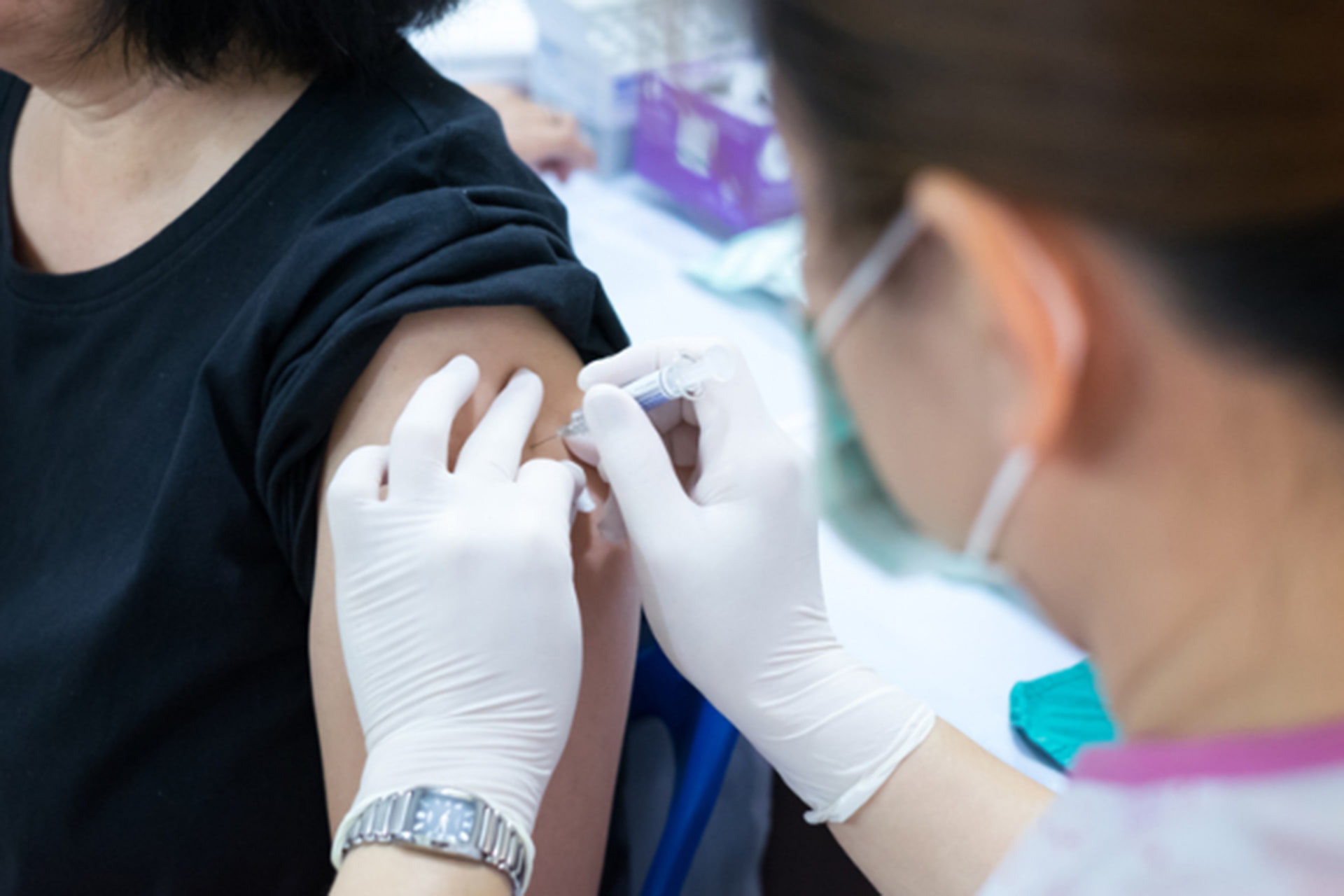 Patient having treatment