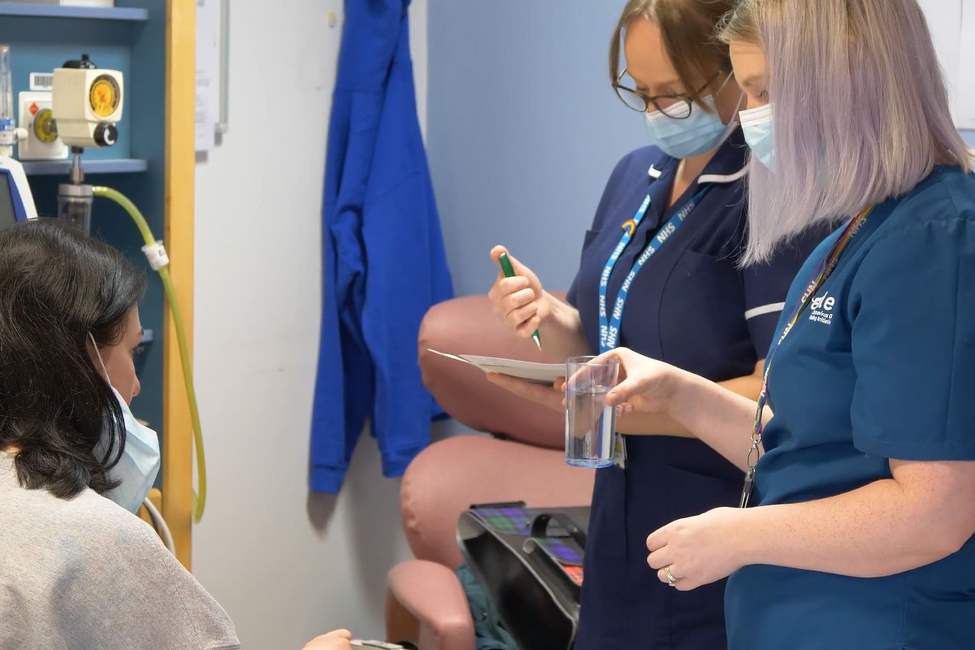 Patient receiving treatment