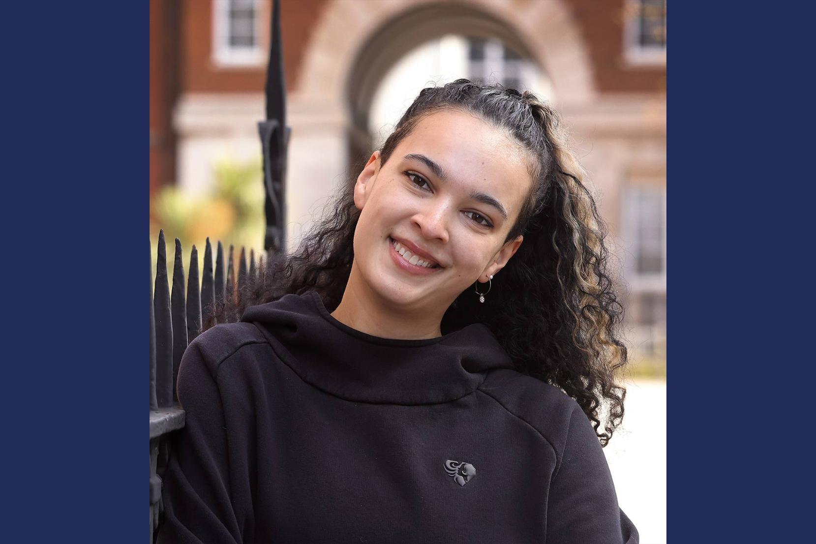 student smiling at camera