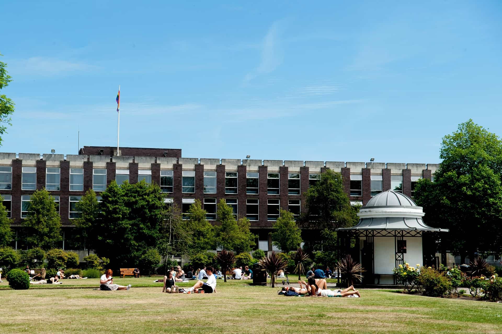 students sat in Abercromby Square