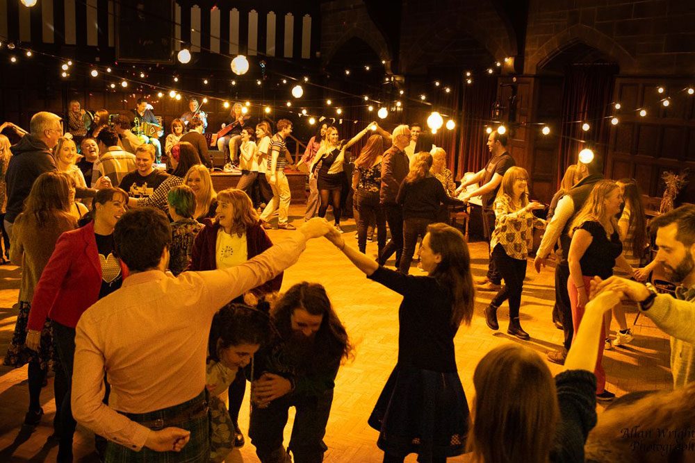 People dancing at an event