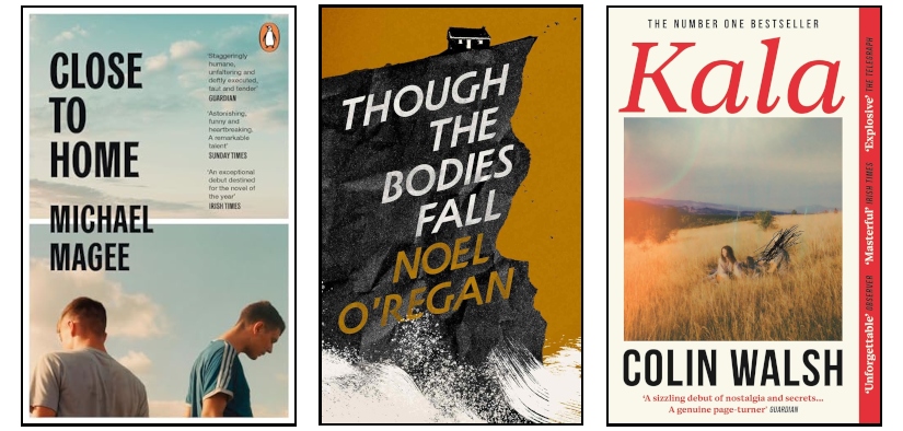Book covers of the 3 shortlisted books for the 2023 McGahern Book Prize