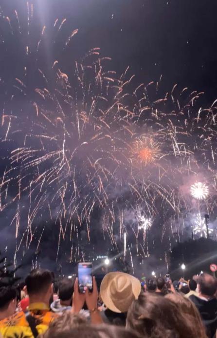 Firework display in Porto