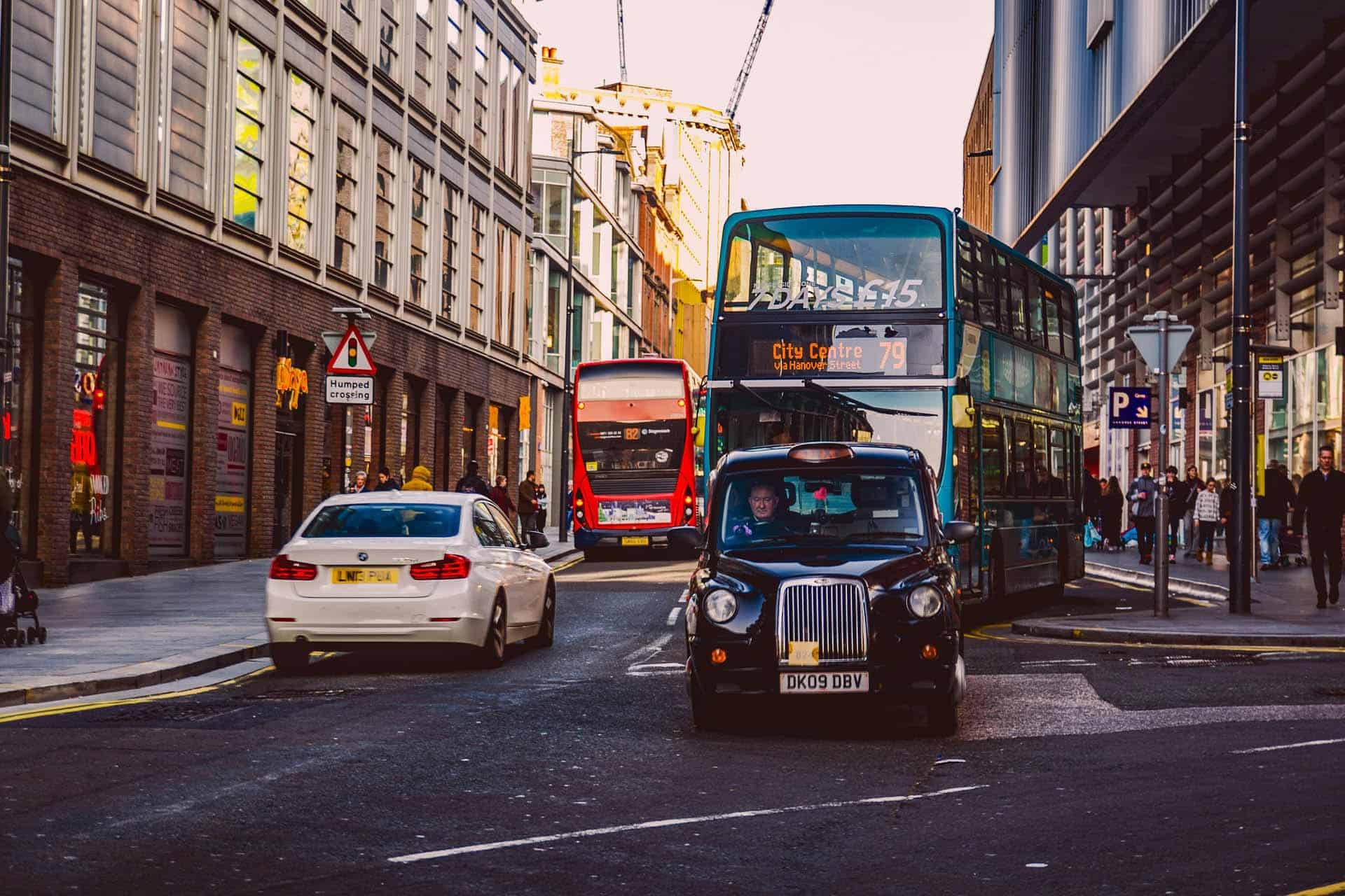 Liverpool Hanover Street with traffic.