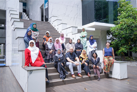 Workshop attendees in Indonesia.