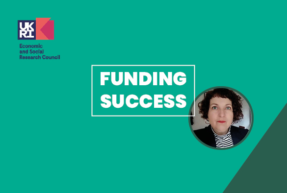 Teal green background with white bold writing that reads 'Funding Success'.