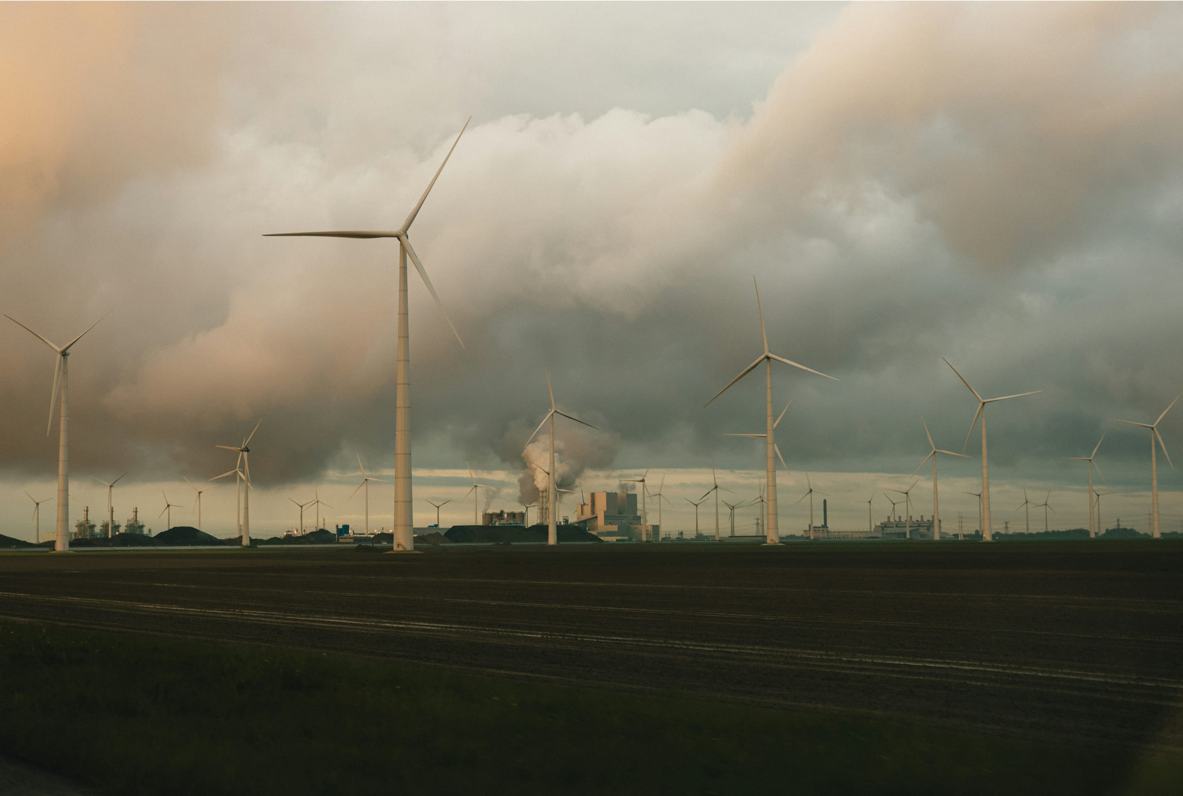 Window turbine on a cloudy day.