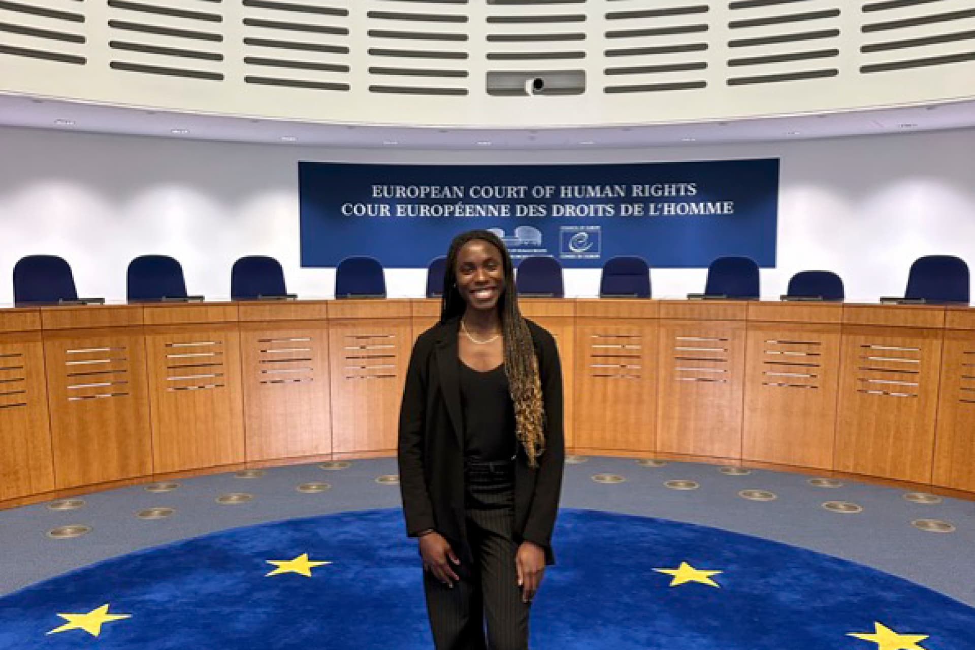 Mary Takwoingi in the European Court of Human Rights.