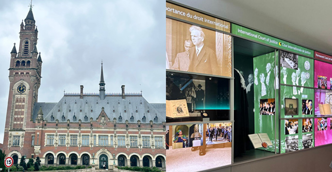 An exhibition at the Peace Palace, The Hague.