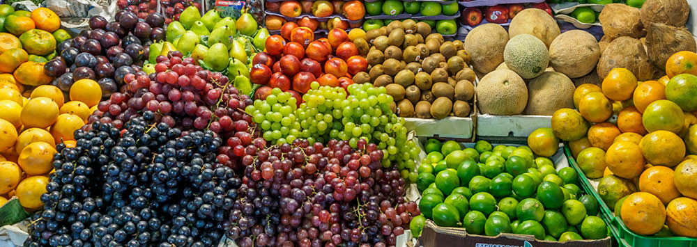 Fruit on a stall at the market.