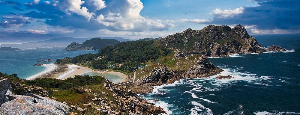 Galician scene beach and sky