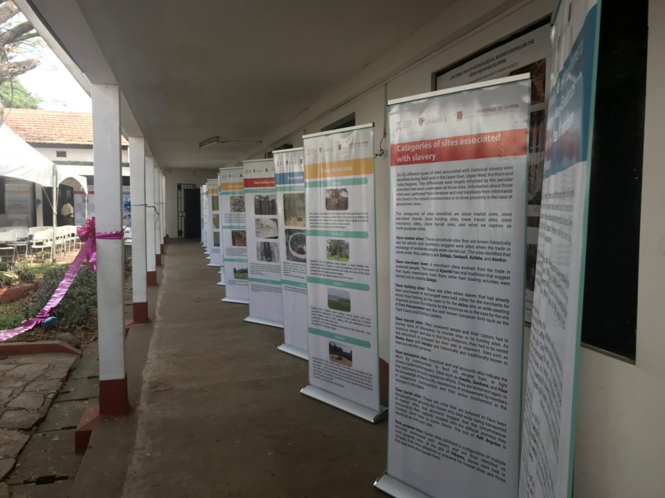 Exhibition panels in the Department of Archaeology at the University of Ghana