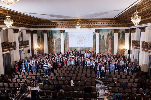 A picture of conference delegates posing for a photo.