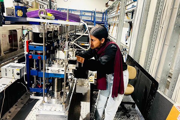 A person working in a lab.