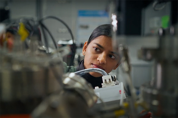 A person working in a lab.