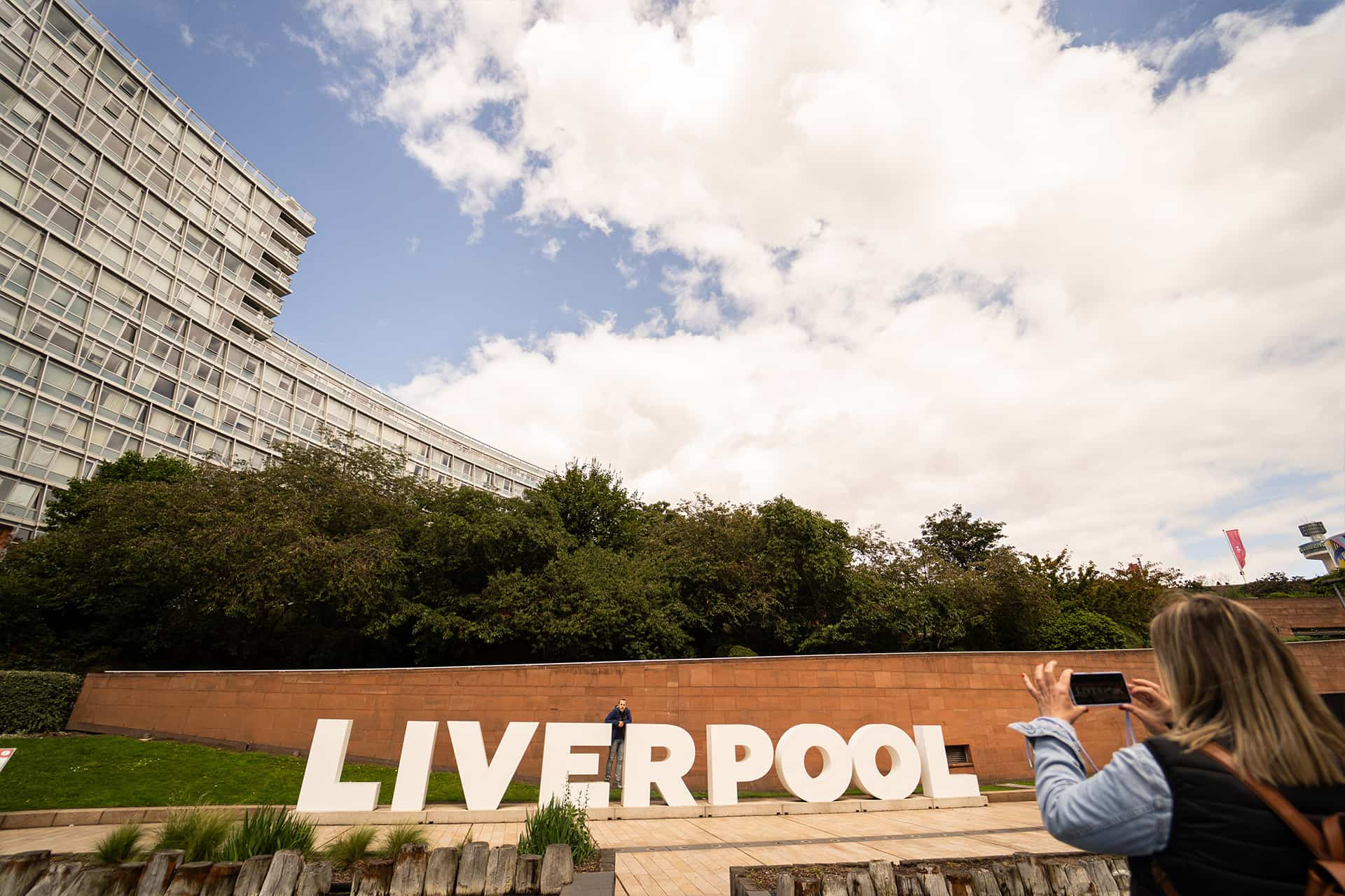 large Liverpool sign in Liverpool One