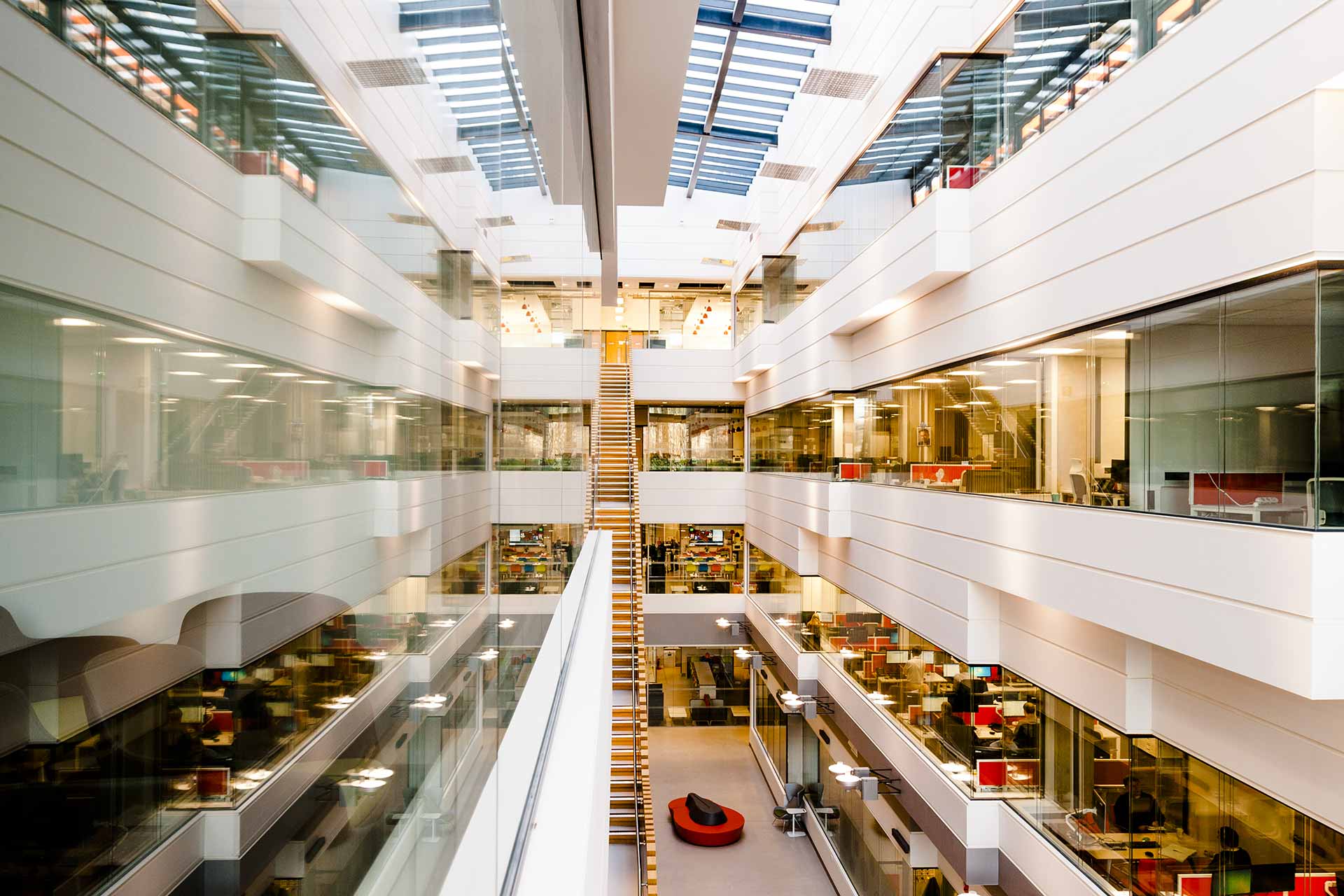 A photograph of the main interior of the Materials Innovation Factory