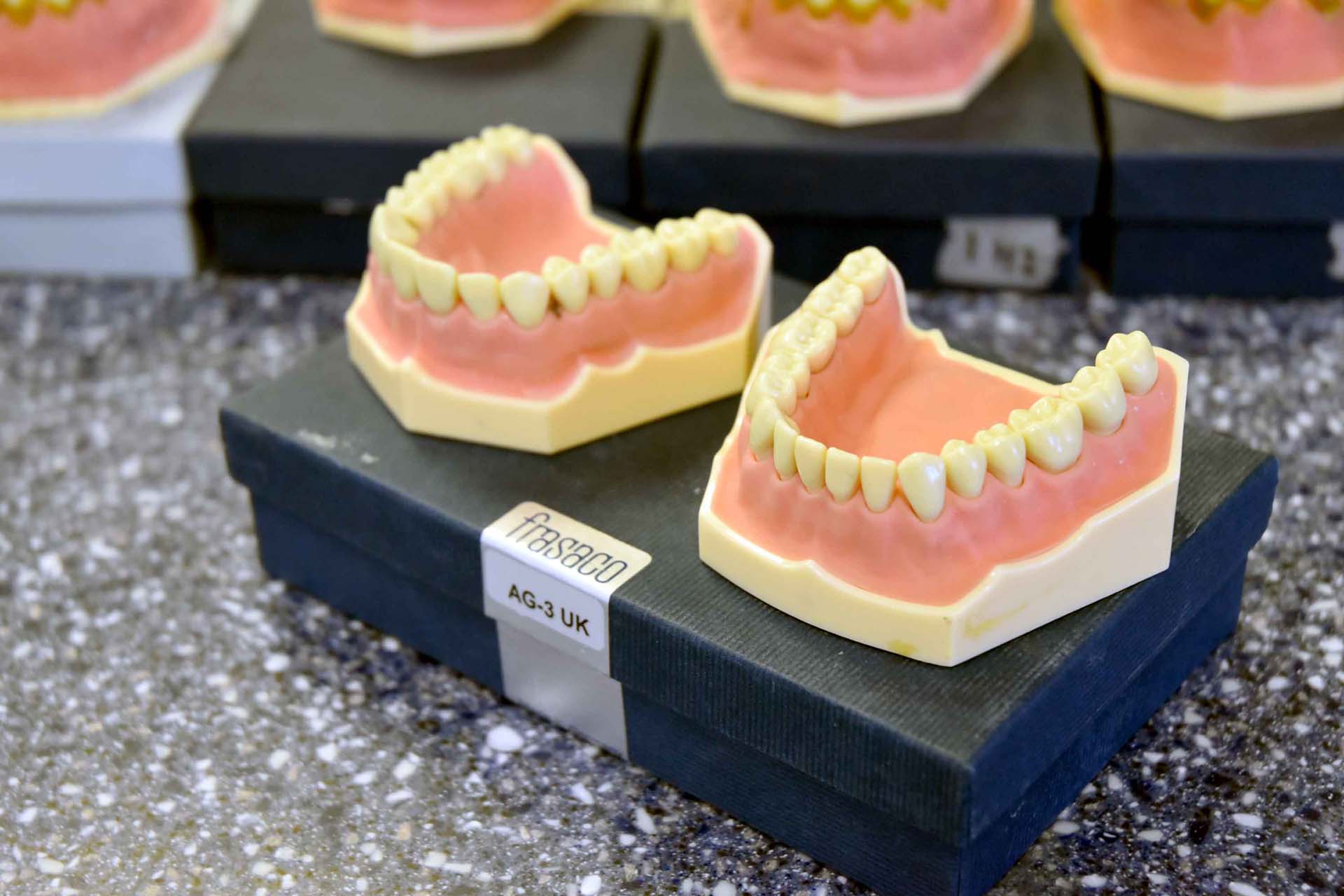 two sets of false teeth