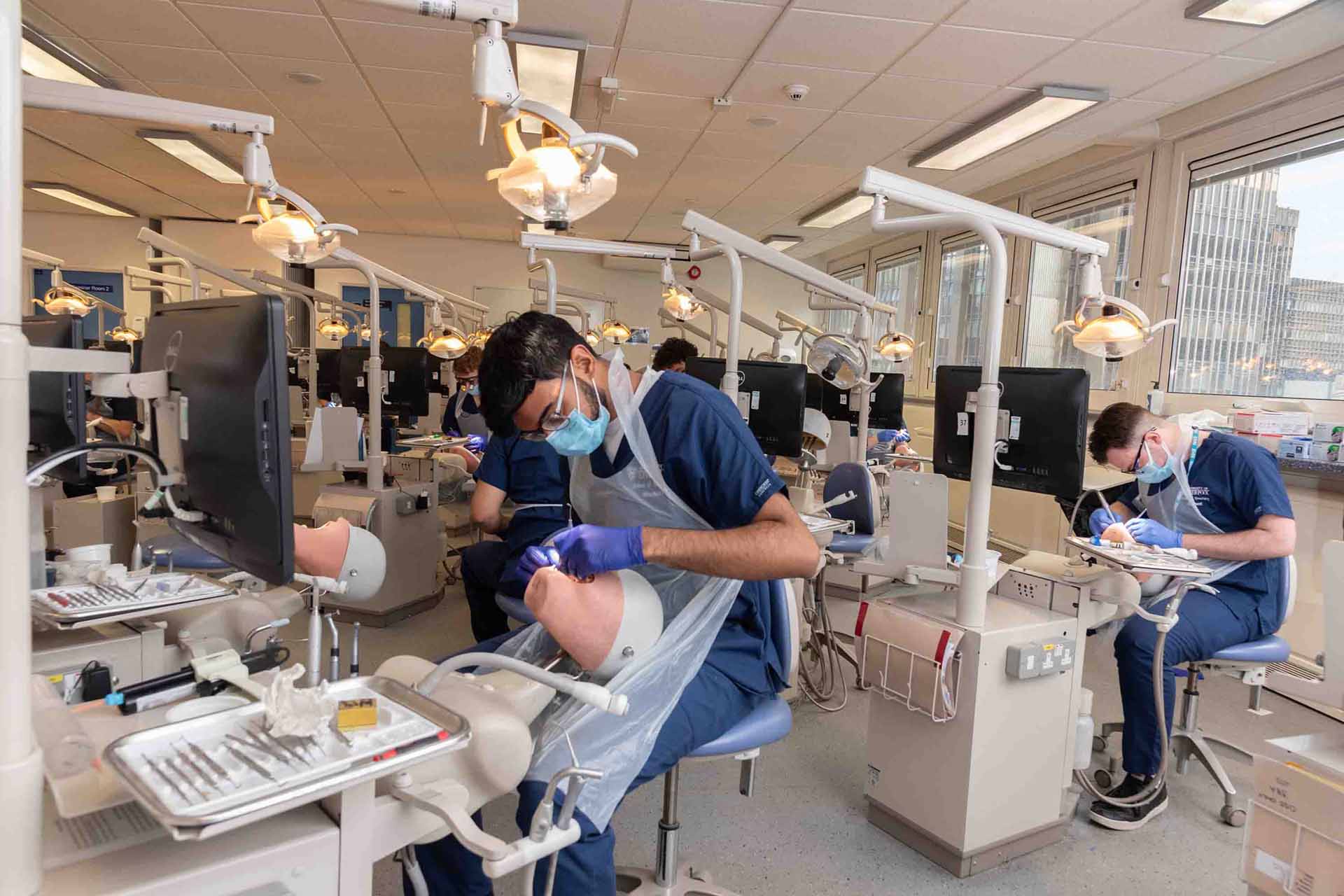 students at work in the Operative Skills Suite