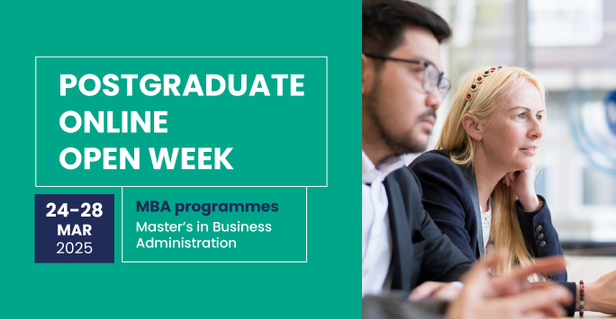 MBA students attending a lecture - Postgraduate Online Open Week webinars