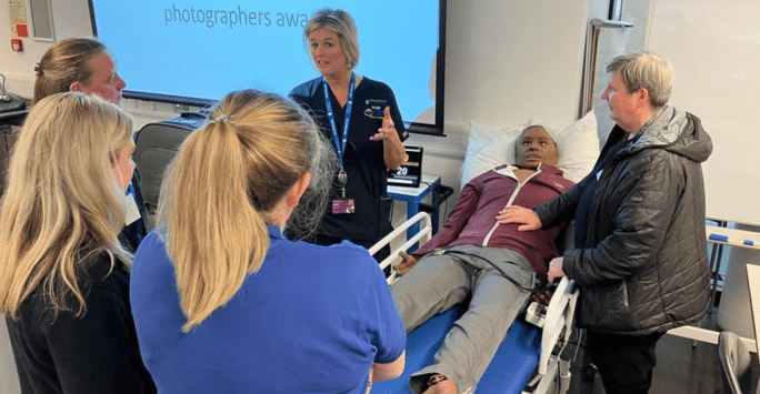 the team demonstrates a high fidelity mannequin