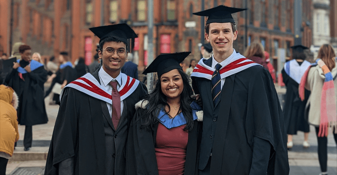 graduates in caps and gowns