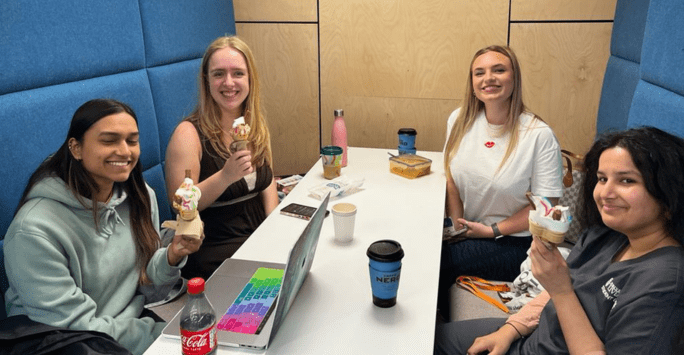 students enjoy board games at wellbeing event