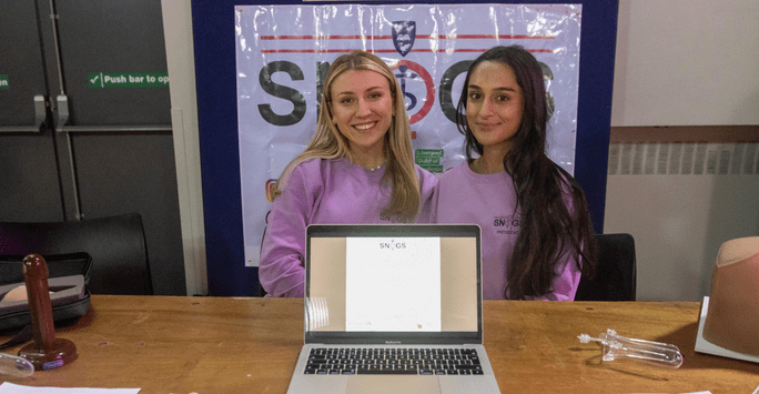 student societies take part in a fair