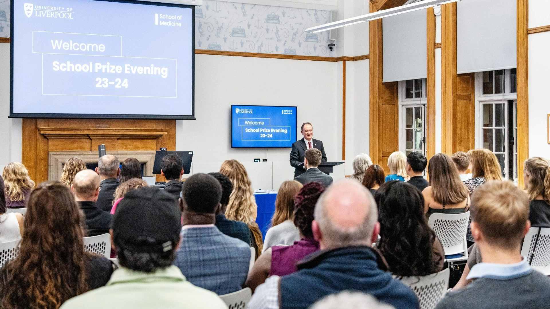 Ian Young at the start of the Prize Evening ceremony