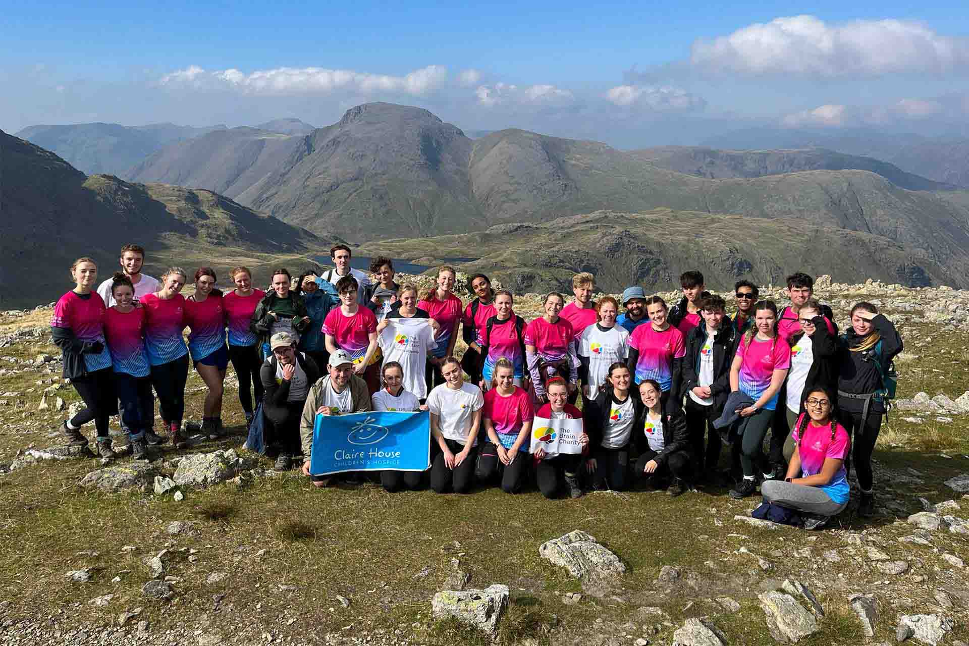 group photo of students on hike