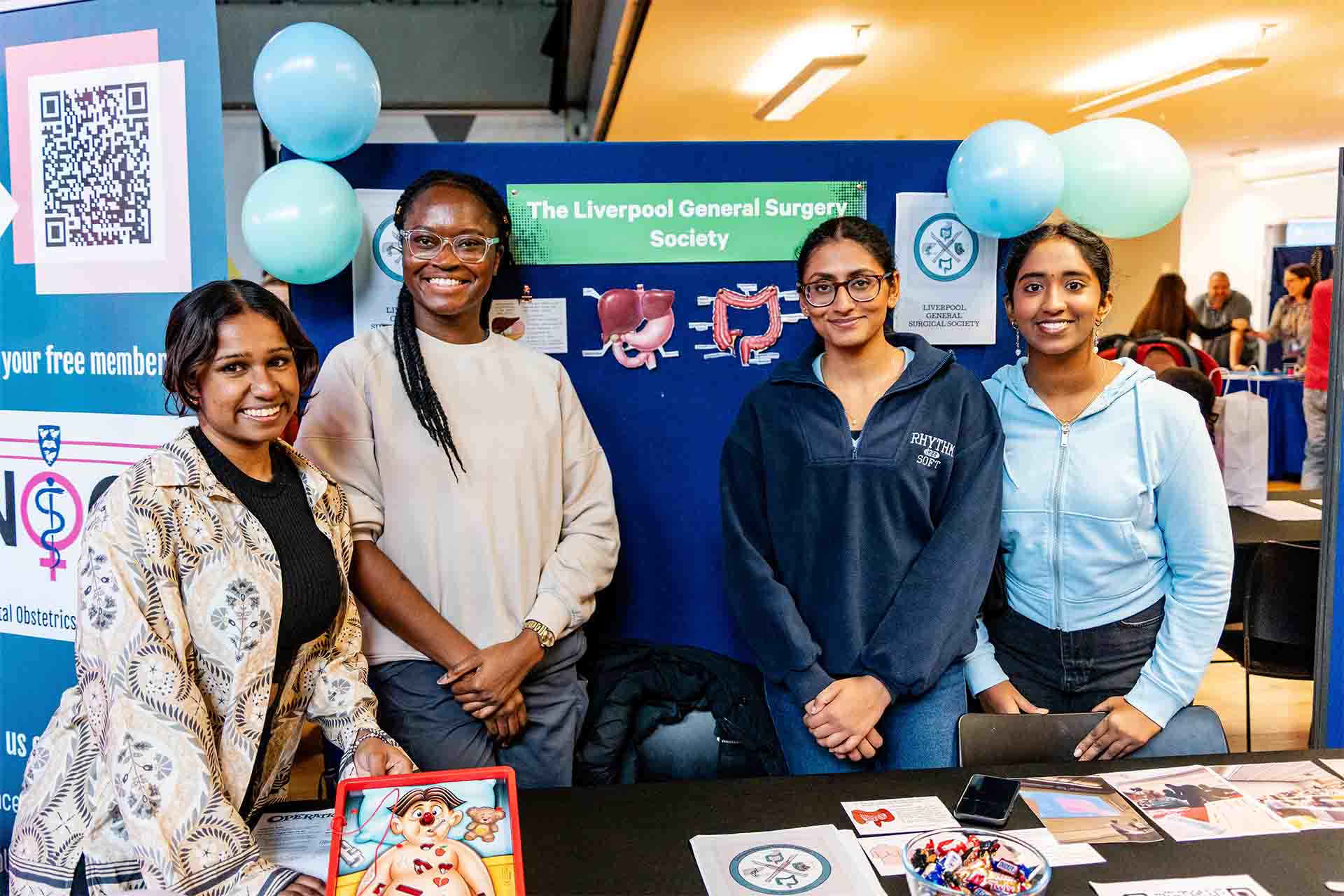 students in front of a board that reads Liverpool General Surgery Society