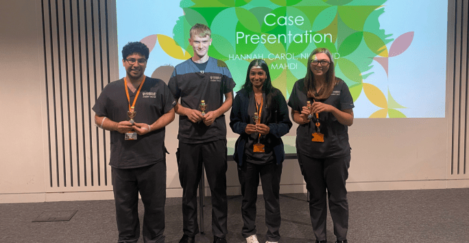presentation winners with trophies