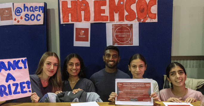 student societies take part in a fair