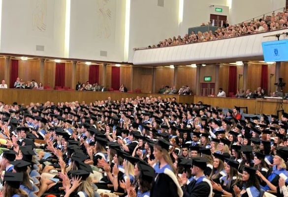 Psychology graduates sat in the Liverpool Philharmonic Hall