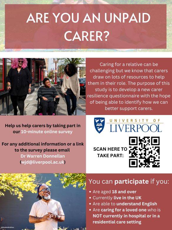 RESILIENCE SCALE FOR INFORMAL CARERS (younger, diverse) POSTER